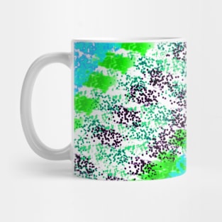 Sponge Print Green/Teal/Black Mug